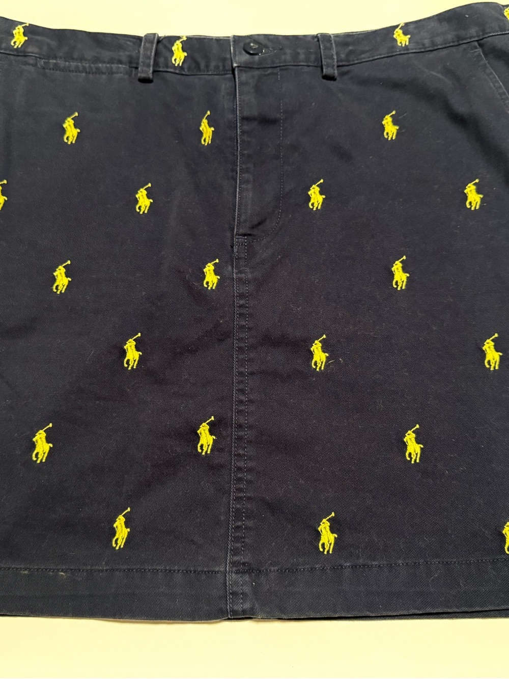 Polo Ralph Lauren Sport Navy Skirt with Yellow Pony Embroidery Size 8